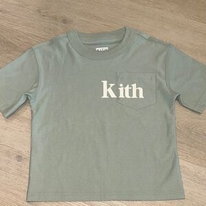 Kith Kids Sage Green Tee with Pocket